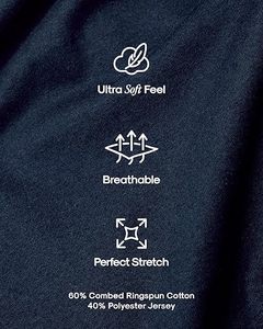 Camisetas Clásicas para Hombre – Camisetas de Manga Corta con Cuello Redondo para Hombre, Mezcla de Algodón, Lisas - Product Image 4