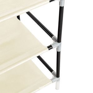 Scarpiera a 10 livelli beige con copertura antipolvere, mobiletto moderno e semplice in MDF per riporre le scarpe, organizer regolabile per l'arredamento di casa - Product Image 6