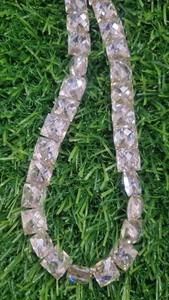 Hermosas Perlas de Diamante Moissanita Cuadradas de Corte Princesa de 10 mm, Color Blanco Hueso AAA - Product Image 4