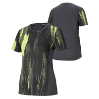 Kaos Wanita 100% Katun Premium Hijau V-Neck Sablon Sutra, Bernapas, Ramah Lingkungan, Ukuran Besar, Formal, Kancing Batik