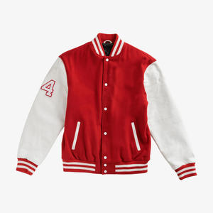 Custom Plus Size Breathable Varsity <b>Jacket</b> Letterman Style <b>Baseball</b> Bomber College Team Wool Sheep Leather Knitted Street - Product Image 4