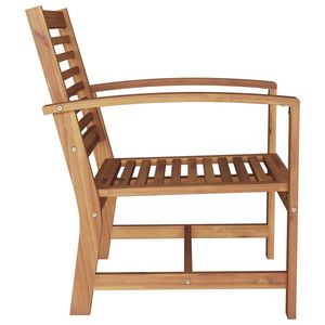 Juego de 2 sillas de jardín de madera maciza de teca, color marrón, 25,59 x 23,62 x 30,12 pulgadas - Product Image 4