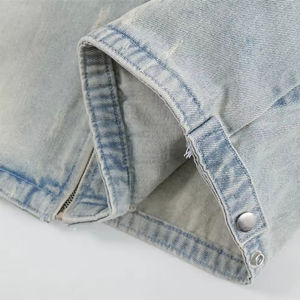 Chaqueta de Mezclilla para Hombre, Diseño Personalizado 2026, Estilo Urbano, Lavado Ácido, Hip Hop, Patrón de Esqueleto, Vintage - Product Image 4