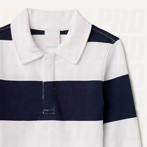 เสื้อโปโลผู้ชายแฟชั่นใหม่ปี 2026 ผ้าถัก 100% คอตตอน ลายทาง พิมพ์ลายลำลอง ติดกระดุม แขนยาว สไตล์รักบี้ - Product Image 4