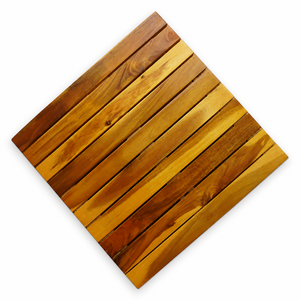 Support de pot à rouler en bois d'acacia naturel pour grandes jardinières avec roues pivotantes, solide et résistant aux intempéries - Product Image 1