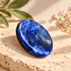 หินคริสตัลทรงรีสีน้ำเงินขัดเงา SoulWise หินกึ่งมีค่าจากมณฑลมหาราษฎร์สำหรับตกแต่งบ้าน - Product Image 6