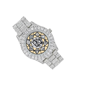 Reloj de Lujo para Hombre con Diseño de Diamantes de Laboratorio, Tourbillon Mecánico, Cristal de Zafiro, Correa de Acero Inoxidable y Esfera Redonda - Product Image 1