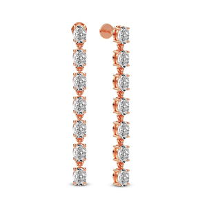ต่างหูเพชรแล็บดิจิทัลแฟชั่น ดีไซน์ใหม่ คุณภาพสูง ทำมือ 100% ทอง 14k/18k สำหรับผู้หญิงและเด็กผู้หญิง - Product Image 6