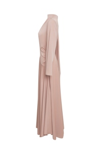 Willson Striped Burkini 2-Piece <b>Set</b> Beige & Tan Quick Dry Spandex/Nylon Fabric Waterproof <b>Plus</b> <b>Size</b> Swimwear with Legging Turban - Product Image 6