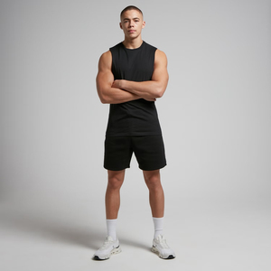 Débardeur Homme en Coton et Spandex, Sans Manches, pour Musculation, Personnalisable avec Logo, Gilet d'Entraînement Fitness, Haut de Sport pour Homme - Product Image 3