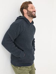 Sudadera con Capucha de Punto Térmico Tipo Waffle para Hombre, Estilo Casual, Manga Larga, con Puños Acanalados y Ajuste Cómodo, en Poliéster y Algodón - Product Image 3