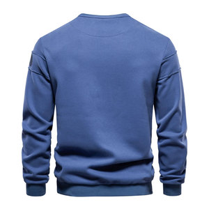 Sweat-shirts à col roulé lisses de haute qualité à manches longues 100% polyester à séchage rapide pour hommes, vêtements de sport tendance pour jeunes - Product Image 6