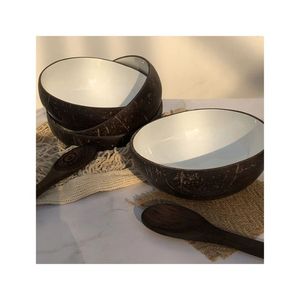 Meilleures ventes : Bol en noix de coco écologique fait main avec incrustation de perles, plat décoratif en coquillage pour la décoration de table de salon - Ho Chi Minh - Product Image 1