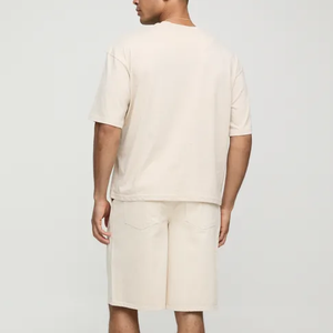 T-shirt pour homme surdimensionné en coton 100% polyester/coton respirant à séchage rapide de haute qualité 320G pour l'été - Product Image 6