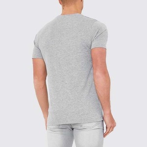 T-shirts décontractés pour hommes en coton uni à col rond avec logo sur le devant, respirants, séchage rapide, coupe classique, grandes tailles, noir - Product Image 4