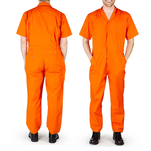 Vêtements de travail de sécurité personnalisables pour hommes, manches courtes, orange, haute visibilité, pour mécaniciens, en tissu polyester, logo personnalisé - Product Image 4