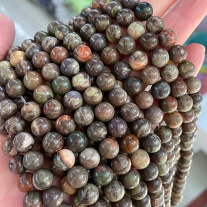 Cuentas de Ágata Natural del Desierto de Gobi, Pulimentadas, Lisas, Grises, en Hilo Completo de 15.5 Pulgadas, Certificadas por IGI, Cuentas Sueltas para la Fabricación de Joyas - Product Image 4