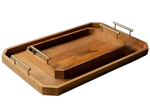 Bandeja de Servir Decorativa de Madera Nueva Hecha a Mano, No Tóxica, con Diseño de Dibujos Animados, Color Marrón, para Desayuno, Cena, Comida, Fiestas, Cocina - Product Image 2