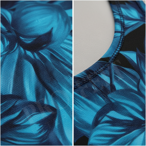 Solid Plain Color Custom Made Floral Printed Racerback Tank <b>Top</b> High Strength Casual Sleeveless Stretch Fit Activewear Shirt - Product Image 4