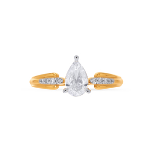 18K Yellow Gold Solitaire <b>Ring</b> The Golden Horizon Solitaire <b>Ring</b> in 18K Gold with a Brilliant Diamond <b>Crown</b> - Product Image 3
