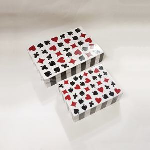 กล่องตกแต่งธีมโป๊กเกอร์สุดหรูพร้อมลายหัวใจและจอบ ใช้เก็บของบนโต๊ะกาแฟอย่างมีสไตล์สำหรับอุปกรณ์เสริมและของจำเป็น - Product Image 5