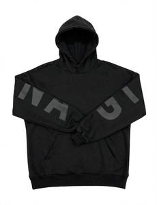 เสื้อสเวตเชิ้ตมีฮู้ดสีดำขนาดใหญ่พิเศษพร้อมดีไซน์ตัวอักษรพิมพ์ลายซิลิโคน กระเป๋าแขนเสื้อแบบปกติ เสื้อผ้าผู้ชายสำหรับฤดูใบไม้ร่วง - Product Image 1