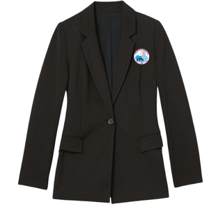 <b>Women</b> <b>Long</b> <b>Black</b> <b>Blazer</b> Jacket Tailored Fit Open Front Formal Office Business Casual Fashion Apparel Wear Clothing - Product Image 2
