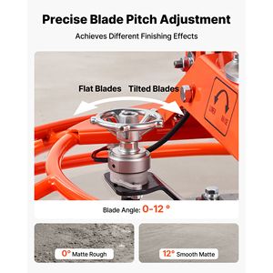 Talocheuse à essence autotractée de 28,3 pouces pour le finissage du béton avec 4 lames réglables et inclinaison de 0 à 12 degrés - Product Image 4