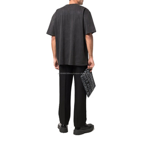 Camiseta extragrande de corte cuadrado personalizada para hombre, ropa de calle de algodón pesado con estampado directo, diseño único, estilo urbano cómodo - Product Image 5