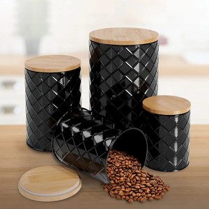 Conteneur de stockage alimentaire moderne en acier inoxydable, cylindre, motif éléphant, couvercle hermétique, utilisation en cuisine - Product Image 6