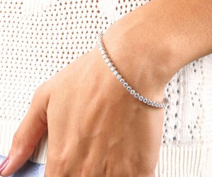 Pulsera de tenis de oro blanco de 14K, pulsera de diamantes cultivados en laboratorio de corte redondo de 2.80 MM, mayorista de joyería de diamantes cultivados en laboratorio en India - Product Image 6