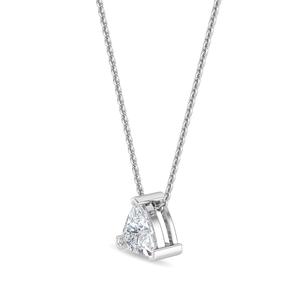 Pendentif distinctif en or rose 14 carats avec diamant de laboratoire triangulaire de 1,04 carats, collier de joaillerie fine pour femme, style moderne - Product Image 4