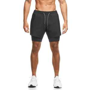 25. Pantalones cortos deportivos ligeros para hombre que ofrecen comodidad flexible para hacer ejercicio, correr y actividades deportivas. - Product Image 1