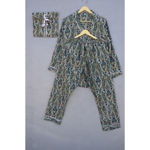 New Arrival Floral Print Pajama Set for <b>Women</b> Soft Silk and Lightweight Summer <b>Sleepwear</b> Pajama Set - Product Image 1