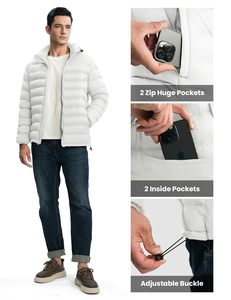 Men's High Quality Winter Puffer <b>Jacket</b> Wholesale Custom Quilted <b>Padded</b> Bubble <b>Jacket</b> <b>Waterproof</b> Hooded Outdoor Warm Winter Coat - Product Image 3