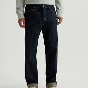Jeans en denim pour hommes de qualité supérieure, vintage, en coton délavé, coupe droite, pantalon décontracté tendance, vente en gros - Product Image 3