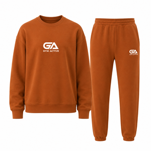 Conjunto Deportivo de 2 Piezas para Mujer, Sudadera y Pantalones de Felpa, Ecológico, de Poliéster/Algodón |   Ropa Deportiva con Logotipo Personalizado en la Parte Delantera |   Servicio OEM - Product Image 5