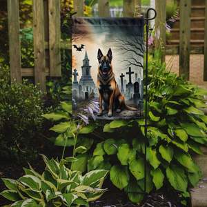 Belga Malinois Spooky Halloween Garden Flag Multicolor Buzón Decorativo Patio Banner para Patio Obra de arte para Yard Lawn Sign - Product Image 2