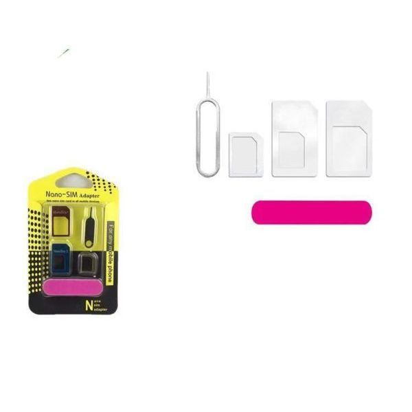 SUNING Plastic Nano SIM Adapter Kit with Eject Tool and Adapters for Mobile Phones