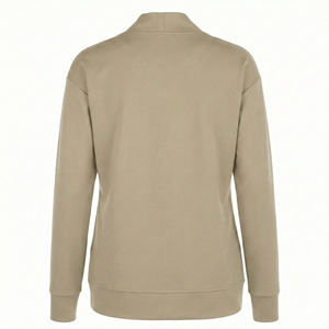 Blouse d'infirmière personnalisée avec logo pour femme, fermeture éclair intégrale, tissu tricoté extensible, deux poches, ourlet côtelé, vente en gros, fournisseur en vrac de blouses d'infirmière - Product Image 3