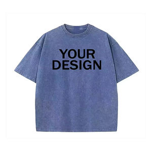 Camisetas de algodón con cuello redondo, de marca, con lavado ácido, de alta calidad, a precio mayorista, para hombre, tallas grandes. - Product Image 3