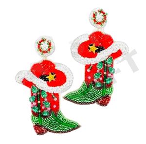 Pendientes colgantes verdes para botas, recién llegados, cuentas hechas a mano transfronterizas, oro, moda creativa para fiestas, estilo cristiano - Product Image 1