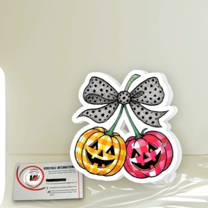 Outil de beauté pour extensions de cils en acrylique magnétique de haute qualité, motif citrouille d'Halloween, avec logo personnalisé, motifs cœur, fleur, papillon - Product Image 2