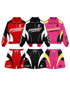 Ensemble de survêtement sportif pour homme Redefined : veste et short en polyester à séchage rapide, color block, demi-zip, idéal pour l'été – Commande en gros OEM - Product Image 4
