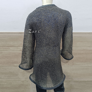 เสื้อเกราะเหล็กกล้าไร้สนิมแบบยุคกลางพร้อมขอบหนัง สำหรับคอสเพลย์ การแสดงบทบาทสมมติทางประวัติศาสตร์ และงานเทศกาลยุคเรอเนซองส์ - Product Image 5