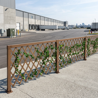 Panneau de clôture de jardin commercial en PVC WPC, clôture d'intimité imperméable, moderne et décorative pour parcs, écoles, maisons, extérieur