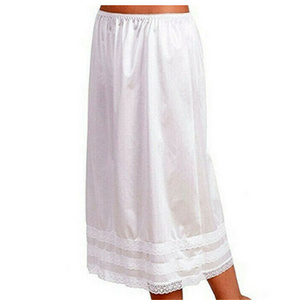 Women's Lace <b>Underskirt</b>/Petticoat Under <b>Dress</b> Long Safety Skirt Oversize Ivory XXL - Product Image 3