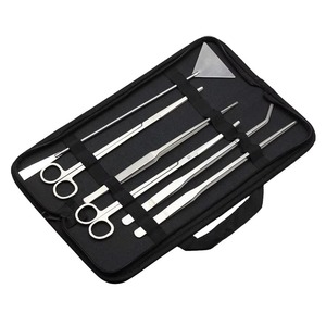 HOT SELL Set of 6 Aquarium Cleaning Tools Kit Reptile <b>Feeding</b> Tongs Aquatic <b>Plants</b> Scissors Straight and Curved Tweezers - Product Image 6