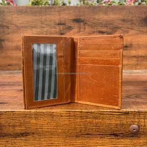 100% sacs à main pour hommes en cuir véritable avec poche à monnaie zippée personnaliser logo hommes portefeuille et porte-cartes portefeuilles en cuir hommes - Product Image 5