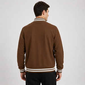 Custom Chenille Patch Varsity <b>Jacket</b> With Wool Body And <b>Leather</b> Sleeves Personalized Embroidered Letterman <b>Jacket</b> For Teams - Product Image 4